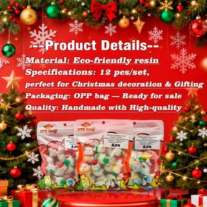 Lots de décorations de Noël en résine 3D pour chaussures et sabots, ornements, fournitures, breloques, cadeaux pour enfants et femmes, vente en gros 2025 - Product Image 5