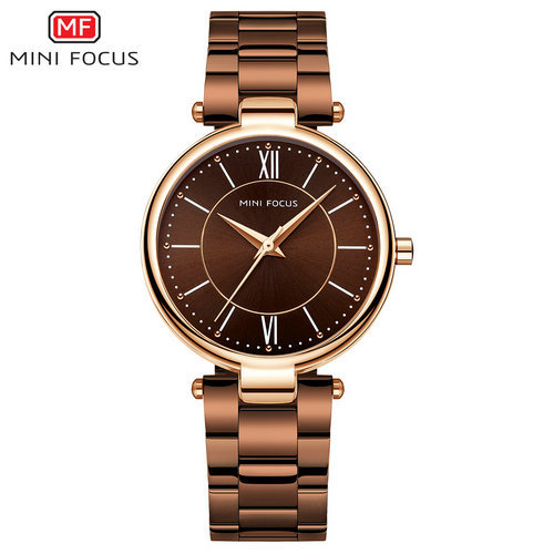 MINI FOCUS 0189 Hot Sell Elegant Female Quartz Watch Stylish Stainless Steel Band Analog Display Small Casual Wrist Watch