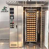 Four à chariot de grande capacité pour boulangerie avec panneau de commande central, éclairage et sortie de ventilation