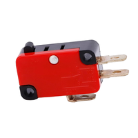 Micro-interrupteur à levier à rouleau de haute qualité, boîtier rouge/noir, 3 broches NC NO COM, interrupteur de fin de course à action rapide 6,3 mm pour équipement électrique.