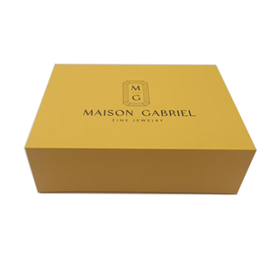 Custom Eco-Friendly yellow color Recycled Paper <b>Boxes</b> Glossy <b>Magnetic</b> Rigid Cardboard Logo Product Packaging - Product Image 2