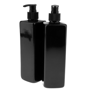 high quality cosmetic packaging plastic bottle shampoo lotion pump bottle 120ml 200ml 250ml PET square bottle