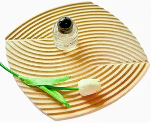 2024 di forma ovale naturale rustico decorativo tavolino in pietra di cristallo soggiorno casa cucina arredamento in legno che serve legno pouf vassoio