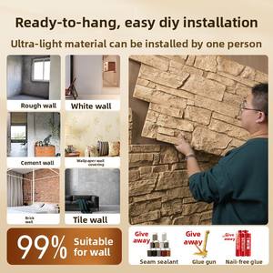 Pierre Culturelle PU pour Mur Extérieur, Panneau Décoratif en Briques, Pierre Culturelle PU, Imitation Pierre, Mur de Fond, Cour Extérieure, Nouveau - Product Image 4