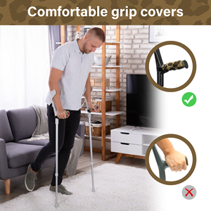 Fundas de Agarre para Muletas de Felpa Suave, Almohadillas para Muletas de Antebrazo para Mayor Comodidad de las Manos y Uso Diario - Product Image 4