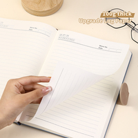 Carnet de notes A5 à couverture rigide en cuir PU personnalisé 100 feuilles avec stylo et logo Carnet de boîte cadeau stocké