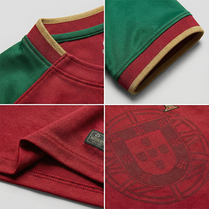 Maglie da Calcio Retrò Personalizzabili all'Ingrosso, Traspiranti, Unisex, Manica Corta, 2026 per Uniformi della Nazionale di Calcio del Portogallo - Product Image 4