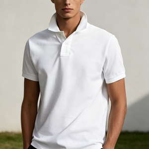 Polo à manches courtes uni, nouvelle conception 2026-2026, style décontracté chic, absorbant et respirant - Product Image 3