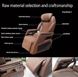 เบาะรถยนต์หนังปรับเอนไฟฟ้าสุดหรูสำหรับรถตู้ไฮเอซ โคสเตอร์ สปรินเตอร์ วีโต้ วีคลาส วี250 - Product Image 2