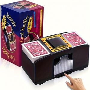 Mélangeur de cartes automatique 1-2 vitesses pour poker, machine à mélanger électrique compacte en ABS avec écran d'affichage clair, conception durable - Product Image 1