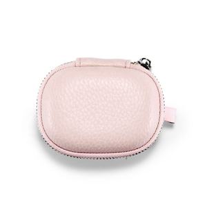 Petit étui pour écouteurs en cuir PU EVA <span class=keywords><strong>avec</strong></span> <span class=keywords><strong>fil</strong></span> rond dur personnalisé Protection étanche et antichoc pour mini écouteurs - Product Image 2