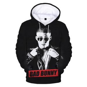 2023 NEW Bad <span class=keywords><strong>Bunny</strong></span> Fashion Casual 3D stampato felpa con cappuccio felpe uomo donna inverno manica lunga Harajuku Streetwear Rapper Coat - Product Image 4