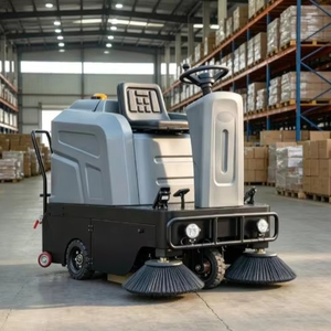Battery Powered Ride on Floor Sweeper 1250mm Industrial Cleaning Machine for Warehouse Factory Parking Lot Property <strong>Management</strong> - Product Image 1
