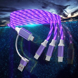 Nuovo arrivo 5-in-1 LED luce up cavo ricarica rapida trasferimento dati <span class=keywords><strong>per</strong></span> IOS USB-C Micro dispositivi-compatibile con stampante <span class=keywords><strong>Computer</strong></span> - Product Image 3