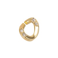 Chaîne en acrylique électroplaqué UV avec fermoir ouvrant 22*25mm, imitation métal, accessoire de collier en diamant HC, couleur or, argent, champagne