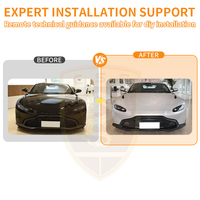 Set Lip Bumper Depan Aston Martin Vantage Serat Karbon Kering Gaya OEM Spoiler Dagu Depan 2020-2024