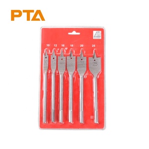 6 cái gỗ phẳng Spade bit thiết lập 1/4 inch Hex Shank gỗ làm việc khoan <span class=keywords><strong>bits</strong></span> trong PVC đôi vỉ - Product Image 3