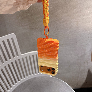 Coque de téléphone 3D à texture froissée contrastée pour iPhone 16 Pro Max / 17 / 15 / 14, Housse de protection antichoc de luxe - Product Image 2