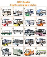Bus touristique électrique à quatre roues BFF Kepler 11/14/23/32 sièges pour les attractions touristiques bureau de vente voiture ferries