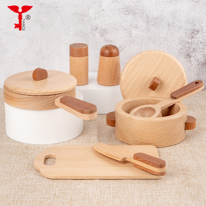 Juego de vajilla de madera para niños, juguete de cocina Inspire creatividad, olla - Product Image 4