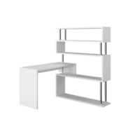 Bureau d'angle flottant moderne et étagère petite table d'ordinateur avec support mural pour chambre ou salle d'étude rangement