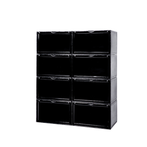 Boîte à chaussures pliable de luxe en plastique transparent magnétique, empilable et personnalisable, avec ouverture frontale durable pour rangement de baskets - Modèle PW IMode - Product Image 6