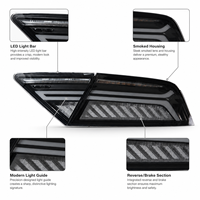 Feux arrière à LED BK avec lentille rouge pour Audi A7 C7 2011-2014 Facelift, clignotants séquentiels, Plug and Play, Neuf