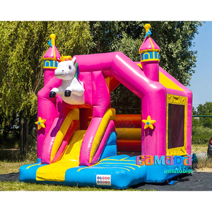 Castillo Inflable <span class=keywords><strong>de</strong></span> Color Rosa Usado para Fiestas a <span class=keywords><strong>Precio</strong></span> Económico, Castillo Inflable Comercial - Product Image 2