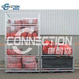 Contenedor de malla de alambre soldado de metal apilable de alta resistencia contenedor de jaula de almacenamiento de acero - Product Image 5