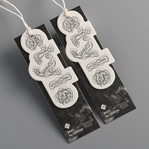 Low MOQ <strong>Custom</strong> Logo Recyclable Luxury with <strong>String</strong> Rope Labels High-End Paper Hang <strong>Tag</strong> for Clothing - Product Image 1