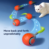 FurrivoUSB Jouet interactif intelligent pour chat, balle roulante rechargeable en plastique, jouet automatique à mouvement autonome pour chats d'intérieur