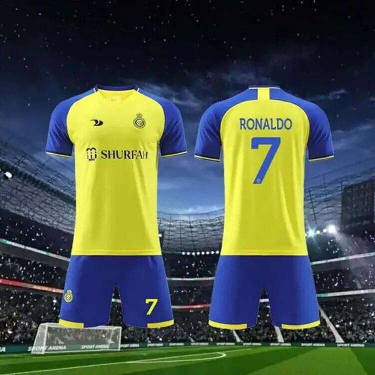 originalversion passend sublimation spielernummer thailändische qualität fußballtrikot netz herren cristiano ronaldo trikot