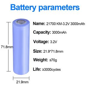 Batterie rechargeable LiFePO4 21700 3.2V 3000mAh pour lampe torche et outils électriques - Product Image 6