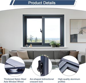 Fenêtre coulissante horizontale en aluminium avec verre trempé, fenêtres coulissantes amovibles, adaptées aux poulaillers, aux salles de bain, aux chambres à coucher - Product Image 5