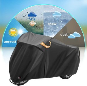 Housse de moto personnalisée en tissu Oxford durable, indéchirable et imperméable, avec trous de verrouillage, anti-poussière, pour l'extérieur, protection contre le soleil et la pluie - Product Image 4