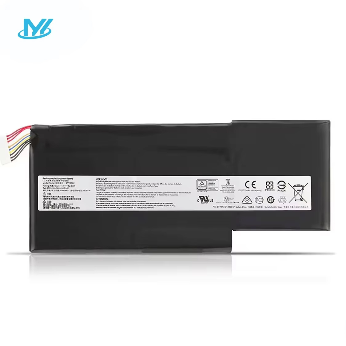 M6k 11.4V 4600mAh BTY-M6K Laptop Battery for MSI GF75, GS63VR, MS-17B4 - 13 ...