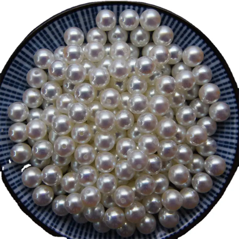 Cuentas sueltas redondas de perlas de concha blanca para fabricación de joyas, fabricación de gargantillas, pulsera DIY, 2mm, 3mm, 4mm, 6mm, 8mm, 15 pulgadas, venta al por mayor