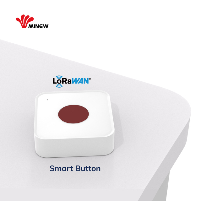 Programmable IoT Lorawan Wireless Panic Push Buttons Lora Long Range Sos Emergency Alarm Nurse Call Button for Schools Banks