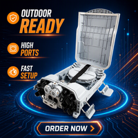 Boîtier de distribution de fibre optique pré-terminé extérieur étanche IP65 FTTH 8/16 cœurs, boîtier terminal CTO NAP avec connecteur rapide