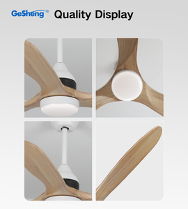 Phong cách Bắc Âu 220V ventilador de techo con luz im lặng 3 gỗ lưỡi DC BLDC điều khiển từ xa Home LED quạt trần ánh sáng - Product Image 3