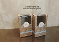 Boîtes en carton rigide imprimées, emballage rectangulaire avec poignée