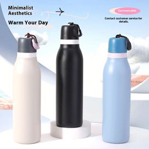 Vaso Térmico Personalizable de Acero Inoxidable sin BPA de 550ml y 750ml con Aislamiento al Vacío, con Pajita y Cuerda para Deportes, Camping, Bebidas Frías y Calientes - Product Image 4