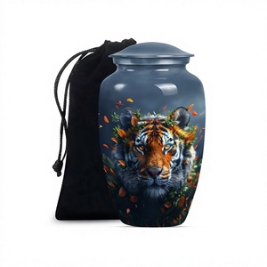 โกศอลูมิเนียมขนาดใหญ่พร้อมถุงกำมะหยี่สำหรับผู้ใหญ่ - Product Image 1