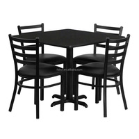 Vente en gros ensemble de table à manger ronde en fer (1 table + 4 chaises)-meubles minimalistes pour magasin de café/thé ensemble de salle à manger en fer durable