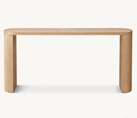 Console étroite traditionnelle en chêne massif pour salon, couloir, hôtel et salle à manger - Meuble artisanal écologique pour la maison