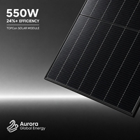 Module solaire photovoltaïque mono 550W, verre de couverture à haute transmission lumineuse, panneau solaire pour maximiser la production d'énergie pour les projets de construction d'usines