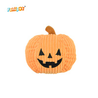 Jouet en peluche souple et grinçant pour chiot, motif citrouille thème Halloween, personnalisé par le fabricant Famipet, avec sonnette intégrée pour chien
