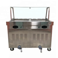 Nouvelle machine à glace frite commerciale haut de gamme, machine à glace roulée à plat, 40-50L/H