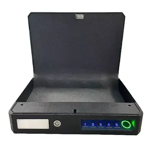 OEM Portable Home Gun Safe Storage Case with Fingerprint Lock Hardened Steel Metal Material