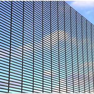 Clôture de sécurité en fil soudé, panneaux en maille 358 revêtus de PVC 3M, <span class=keywords><strong>anti</strong></span>-escalade, clôture de jardin pour maisons, maille fine - Product Image 3